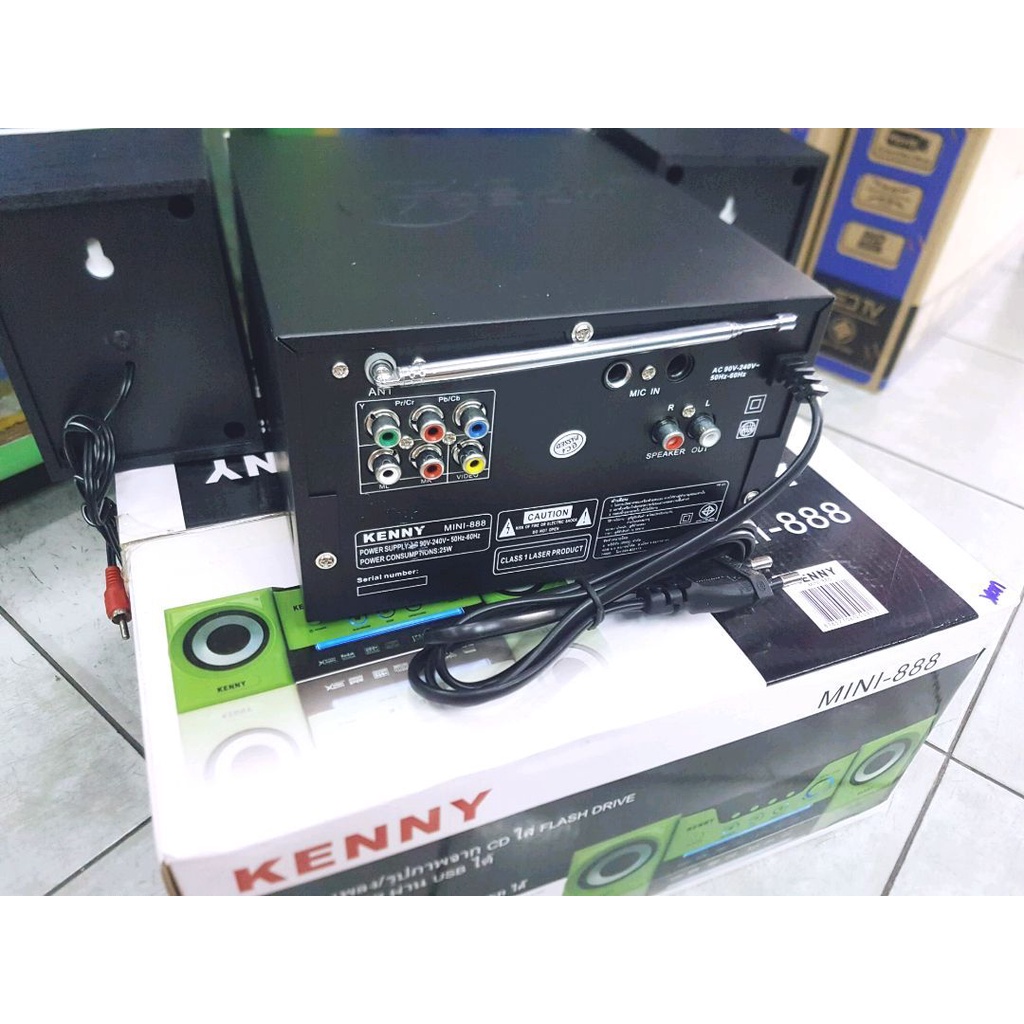 KENNY เครื่องเล่น DVD พร้อมตู้ลำโพง รุ่น Mini 888 สามารถโหลด - ลบเพลงได้ 77WR