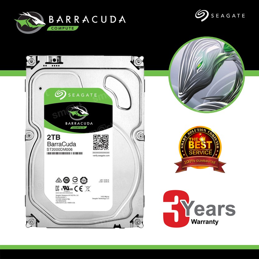 Seagate BarraCuda Hard Drive 2TB 3.5" 7200rpm (ST2000DM006)