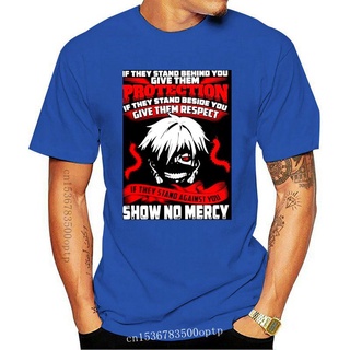 Flbkop88jdjhek92 เสื้อยืดลําลอง ผ้าฝ้าย แขนสั้น คอกลม พิมพ์ลาย No Mercy สําหรับผู้ชาย
