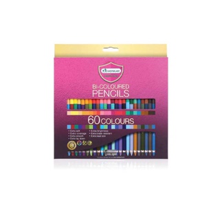Master Art (มาสเตอร์อาร์ต) สีไม้ ดินสอสีไม้ 2 หัว Premium Grade 60 สี
