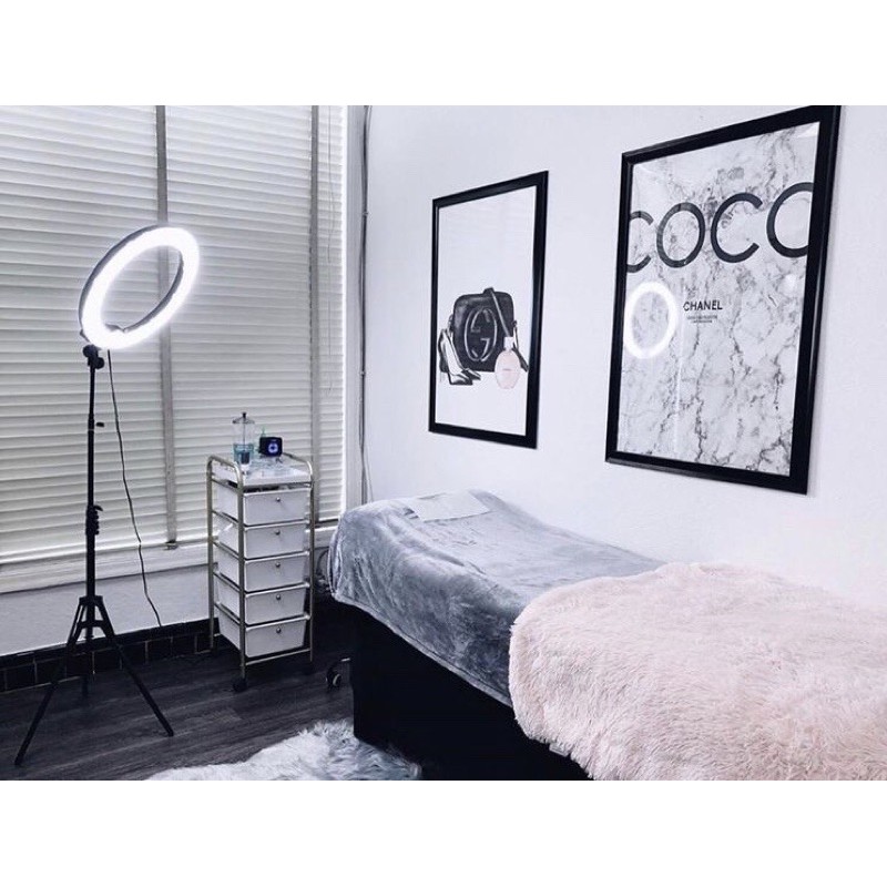 ไฟไลฟ์สด Ring Light (HQ18N)/ไฟต่อขนตา,สักคิ้วมืออาชีพ✅ช่างต่อขนตามืออาชีพ✅แถมฟรีกระเป๋าเก็บไฟ