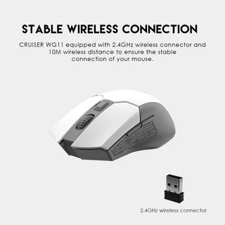 FANTECH รุ่น WG11 CRUISER Wireless 2.4GHZ GAMING MOUSE เกมมิ่งเมาส์ไร้สาย ปิดเปิดได้ คลิกไร้เสียง