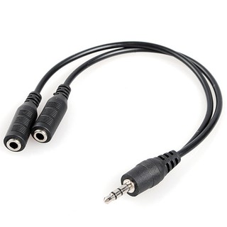 สาย 3.5mm Male to 2 3.5mm Female Stereo Audio Speaker Headphone Y Splitter Cable NEW (Intl)