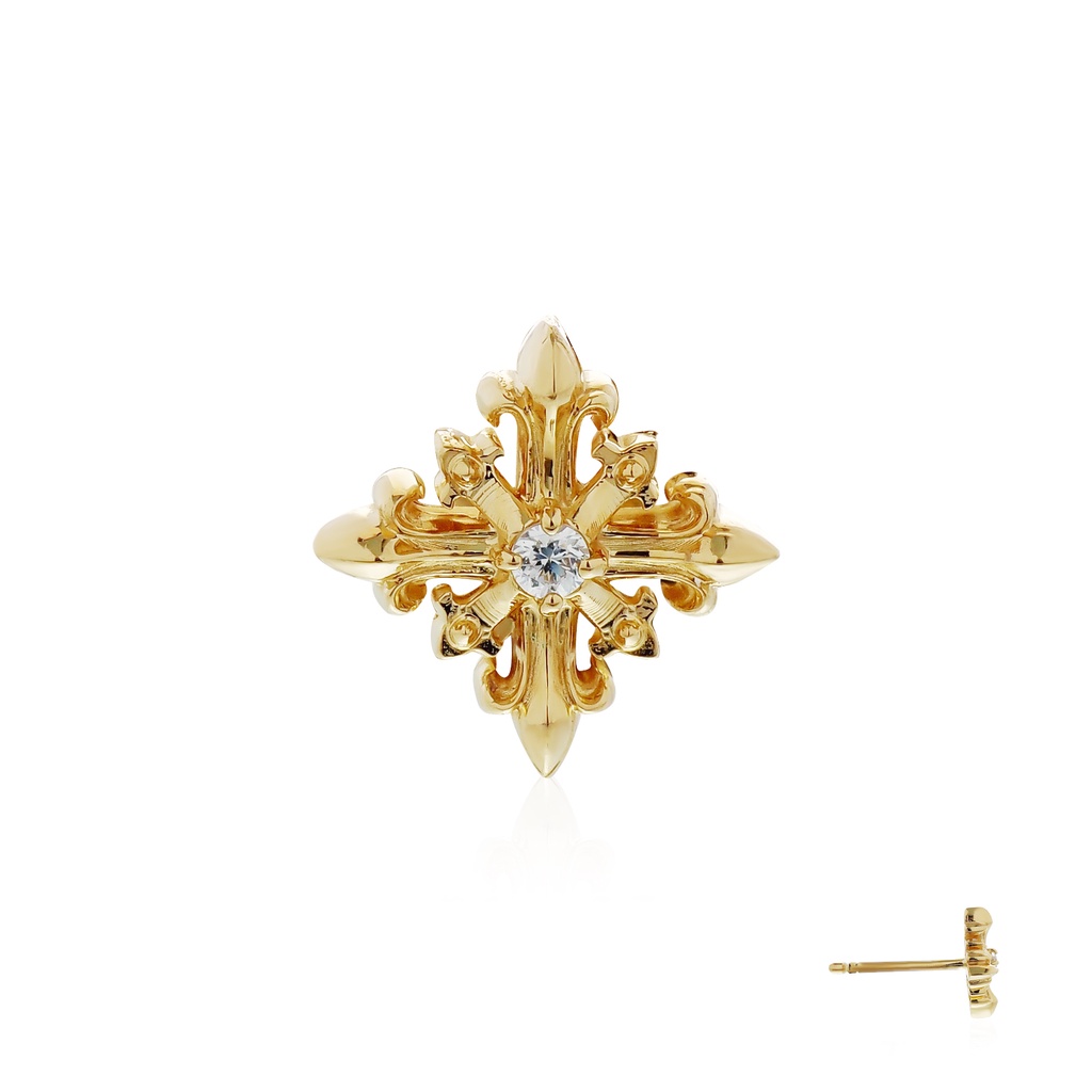 The Rituals Star earring Stud Xtreme -24 Karat Gold ต่างหูเงินแท้ 925 แบบปักก้าน ชุบทองคำแท้ 24 กะรัต **ขายเป็นชิ้น/ข้าง