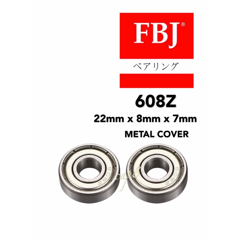 608Z BEARING ฝาครอบโลหะ FBJ