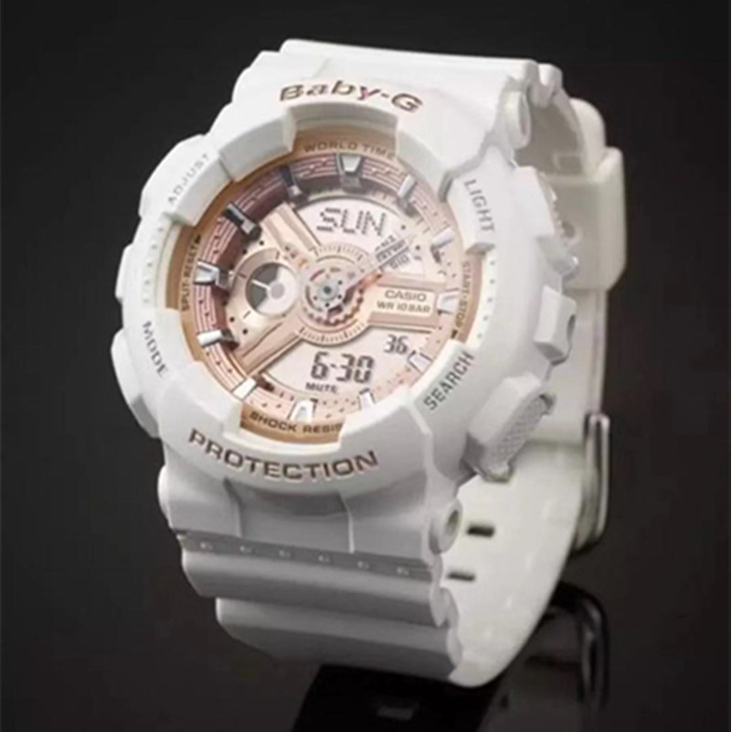 นาฬิกา casio นาฬิกาข้อมือคู่ Baby-G BA-110RG-7A  ของแท้ ประกันcmg/ประกันร้าน สำหรับผู้ชาย-ผู้หญิง