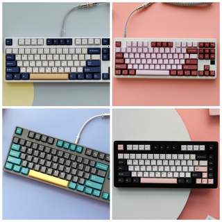 [++ส่งจากไทย] 126 keys/set Rudy keycap OEM Profile PBT Dye-Subbed Double Shot Keycap สำหรับ Mechanical keyboard