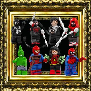 เข้ากันได้กับ Leging Minifigures Marvel SpiderMan Miles Morales Venom Endgame Building Blocks ของเล่นสําหรับเด็ก