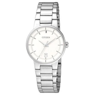 CITIZEN Womens Quartz Stainless Steel Date Watch รุ่น EU6010-53A - Silver