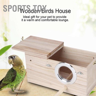 Sports Toy Wooden Durable Birds Nest Box Cockatiels Bird Breeding House Decoration