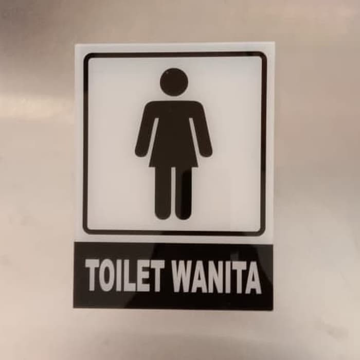 K3 TOILET STICKER WOMENS SAFETY TOILET SIGN UK 15X20CM