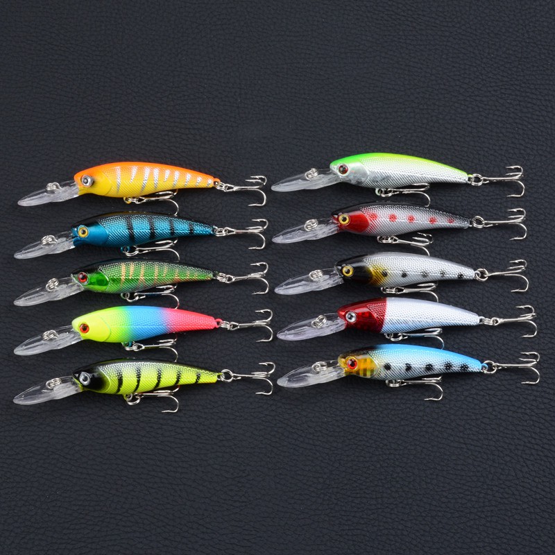 เหยื่อตกปลา พลาสติกแข็ง 9 ซม. / 8.3 กรัม 10 สี