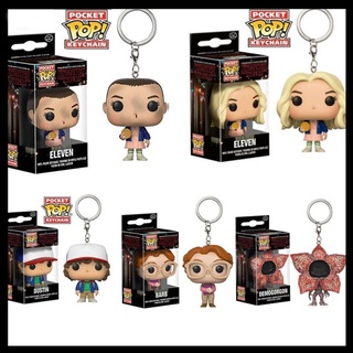 พวงกุญแจฟิกเกอร์ Funko Pop Stranger Things Dustin Eleven with Eggo Barb สําหรับตกแต่งบ้าน