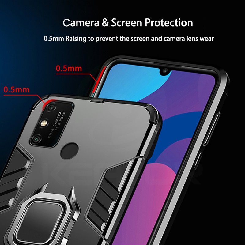 Finger Ring Stand Heavy Duty Shockproof Armor Case for Huawei Nova 7i P20 P30 Lite P40 Pro Nova 4e 3i Nova 5T Y9S Y6 Y7 Y9 Prime Mate 20 Pro Mate 30 Hard Case #7