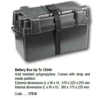 กล่องใส่แบตเตอรี่ขนาด 80-120 Ah Battery Box 80Ah-120Ah [Nuova Rade - 196508, 195539, 17518]