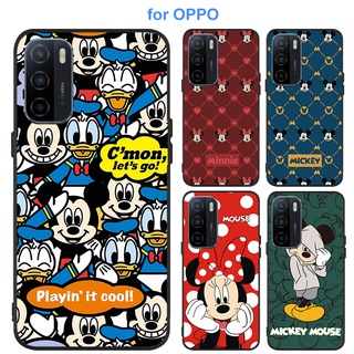 เคส OPPO A17 A77s A76 A96 A57 A77 A95 A74 A15S A15 A16 A16K A53 A33 2020 มือถือสำหรับเคสโทรศัพท์มือถือลายการ์ตูน Minnie สําหรับ