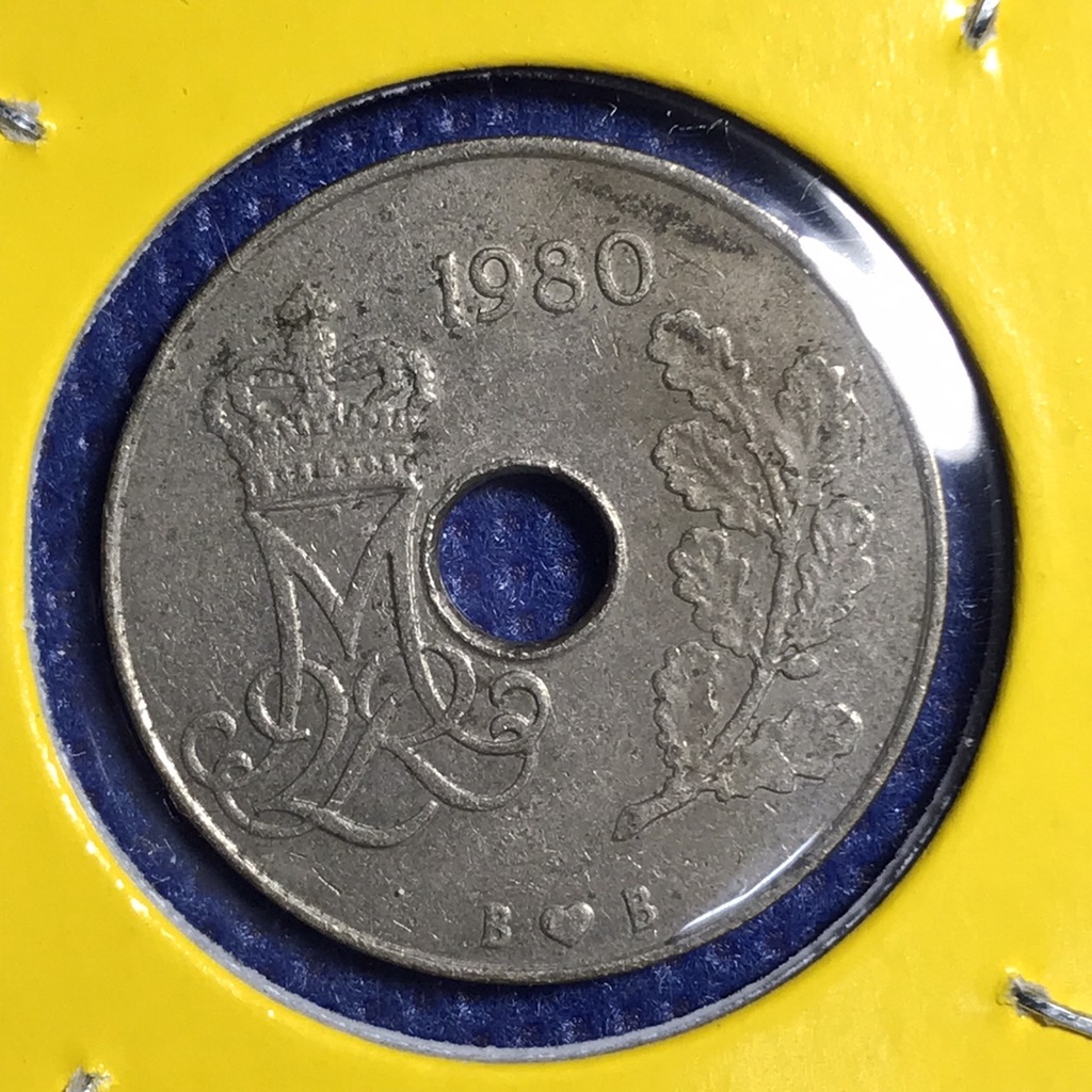 No.14722 ปี1980 เดนมาร์ก 25 ORE  เหรียญต่างประเทศ เหรียญหายาก เหรียญสะสม ราคาถูก