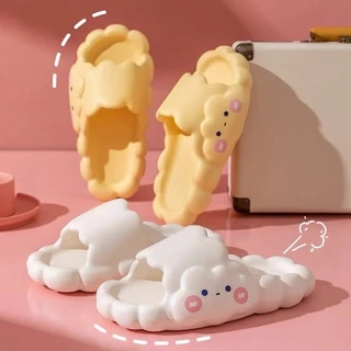 🍓EnJoy🍓 พร้อมส่ง (LT-Cloud)รองเท้าแตะมินิมอลส้นหนา ลายเมฆ ใส่ได้ทั้งผู้ชายผู้หญิง กันน้ำกันลื้น