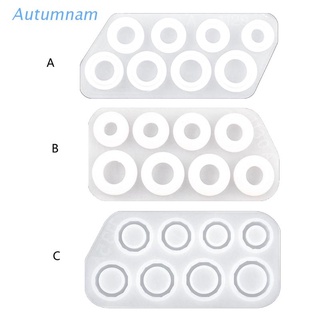 Autu แม่พิมพ์ซิลิโคนเรซิ่นรูปแหวนคริสตัลสําหรับทําเครื่องประดับ