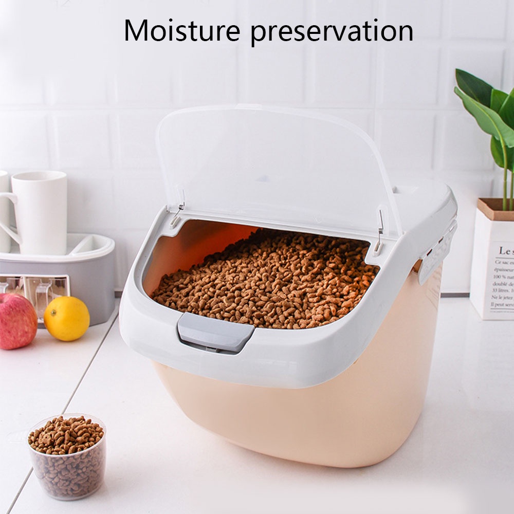 Pet Dog Feeder Storage Food Container Mildew Large Capacity Storage Dog