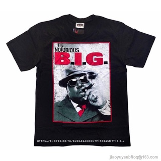 ผ้าฝ้าย 100% เสื้อยืด biggie biggie hiphop legend oversize S-3XL