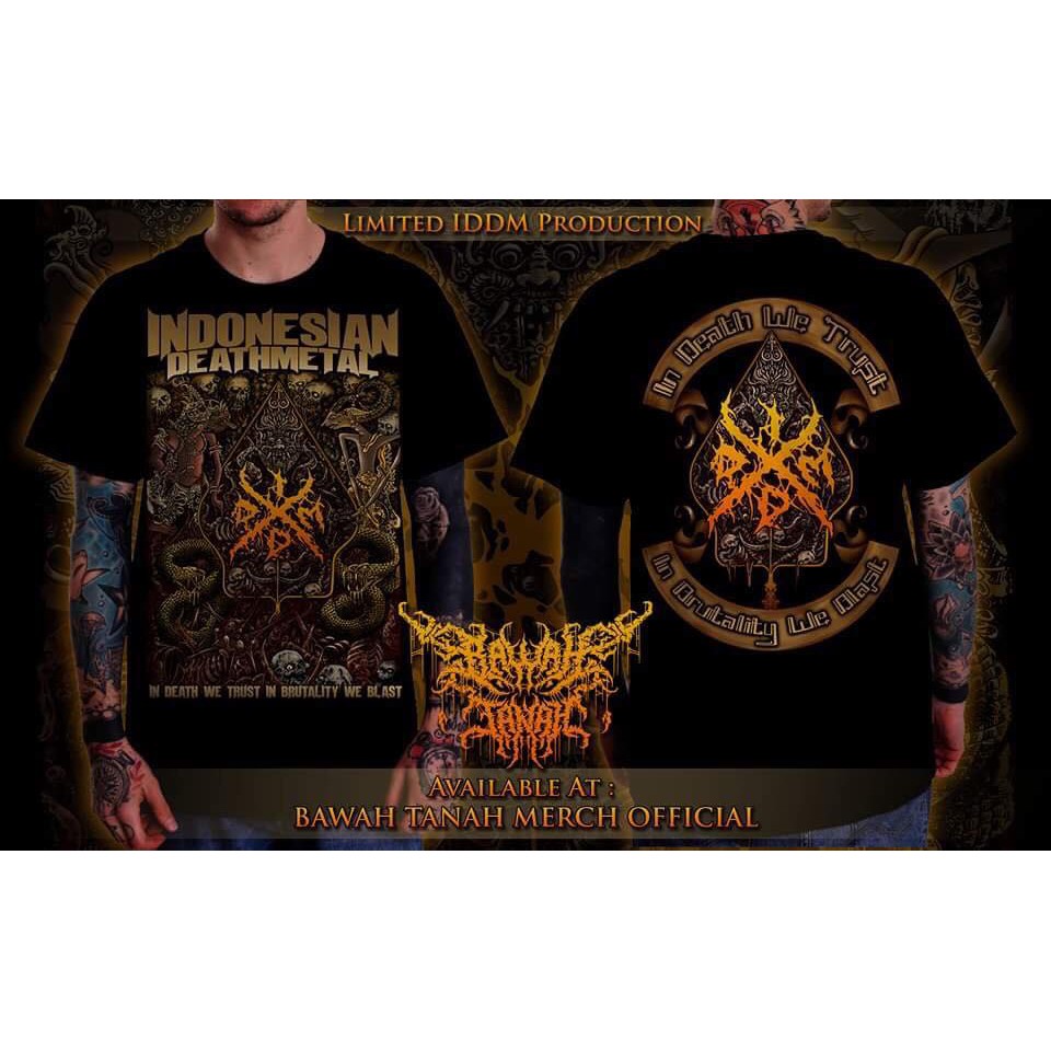 Original INDONESIAN DEATH METAL WAYANG โลหะเสื้อยืด DEATH โลหะเสื้อยืดโลหะ BAJU DEATH โลหะ