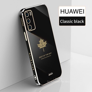 Huawei P20 Pro P30 P40 Pro+ Mate 20 Pro Mate 30 Mate 40 เคสโทรศัพท์มือถือลายใบเมเปิ้ลสําหรับ