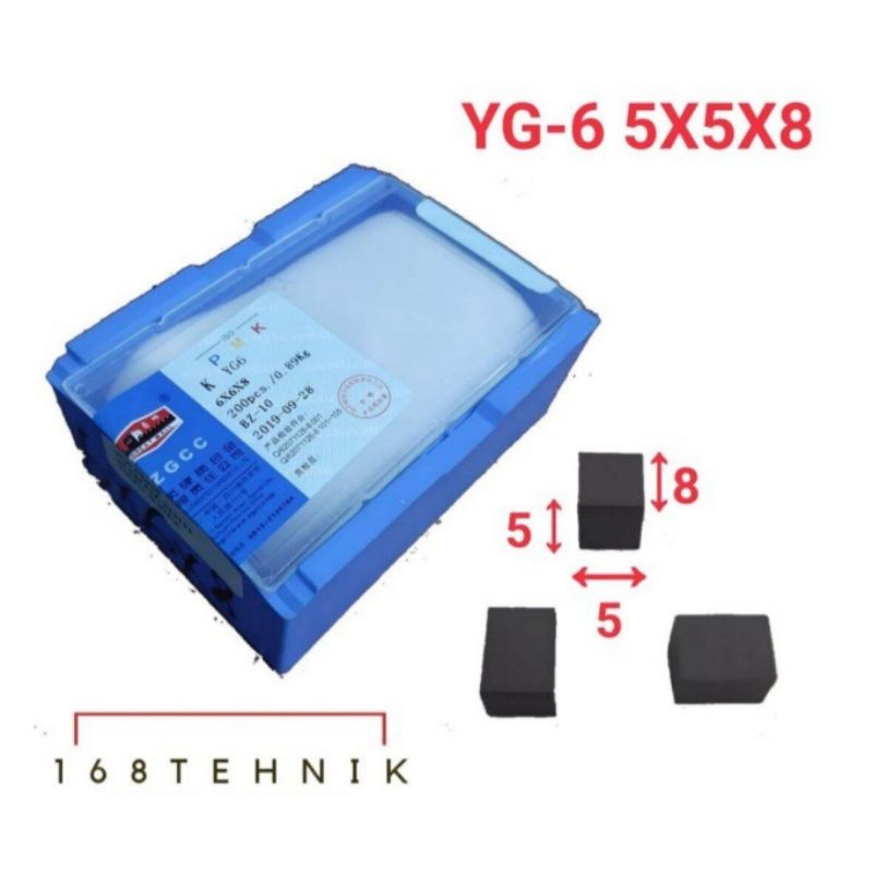 MATA WIDIA BIT 5x5x8 RETAIL CEMENTED CARBIDE TIP YG6 5x5x8 ขายปลีก / BETEL WIDIA YG-6 5X5X8 / ดอก