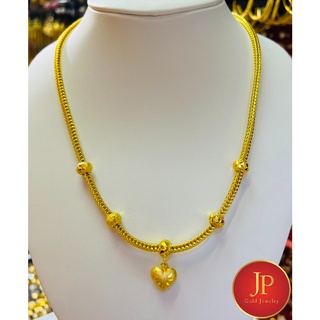 สร้อยคอทอง น้ำหนัก2 บาท พร้อมจี้รูปหัวใจ ทองชุบ ทองหุ้ม สวยเสมือนจริง JPgoldjewelry