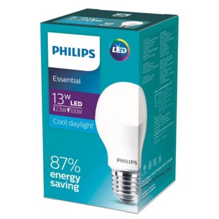 Philips หลอดไฟ ฟิลิปส์ Essential LED Bulb 13W Daylight  หลอดไฟ ฟิลิปส์ เอสเซนเชียล 13W