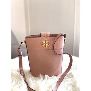 Tory Burch Plain Leather Britten Mini Bucket Bag