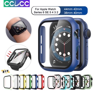 กระจกนิรภัยกันรอยหน้าจอ และฝาครอบ สําหรับ Apple watch case 44 มม. 40 มม. series SE 6 5 4 3 iWatch 6 5 38 มม. 42 มม.