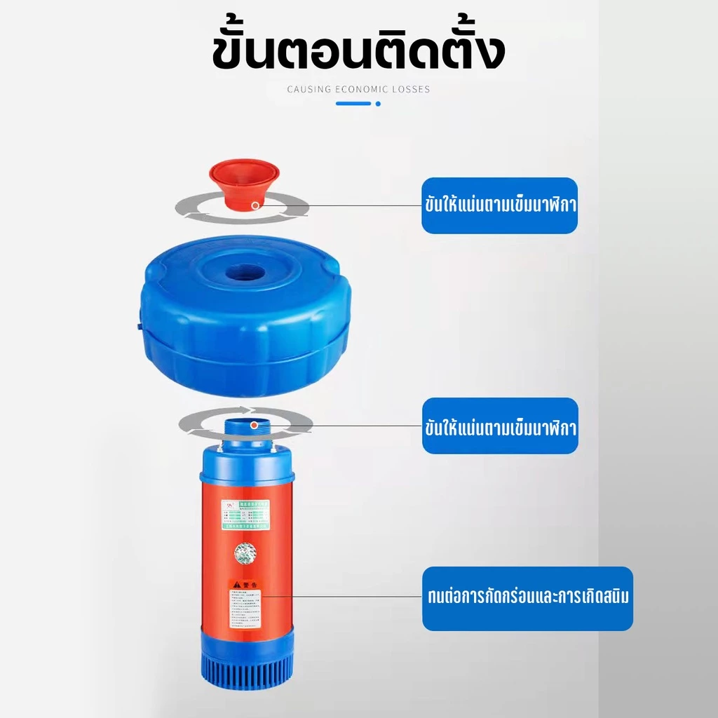 เครื่องเติมอากาศบ่อปลา ปั๊มออกซิเจนกำลังสูง 220V สำหรับเพาะเลี้ยงสัตว์น้ำ thumbnail 4