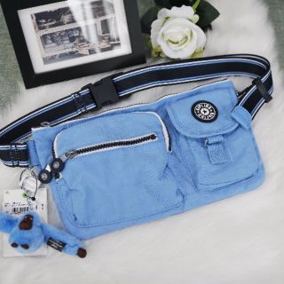 🎀 A คาดอก คาดเอว สีฟ้า ขนาด 11 นิ้วKipling Presto KI0299 River Blue Varsity Strap