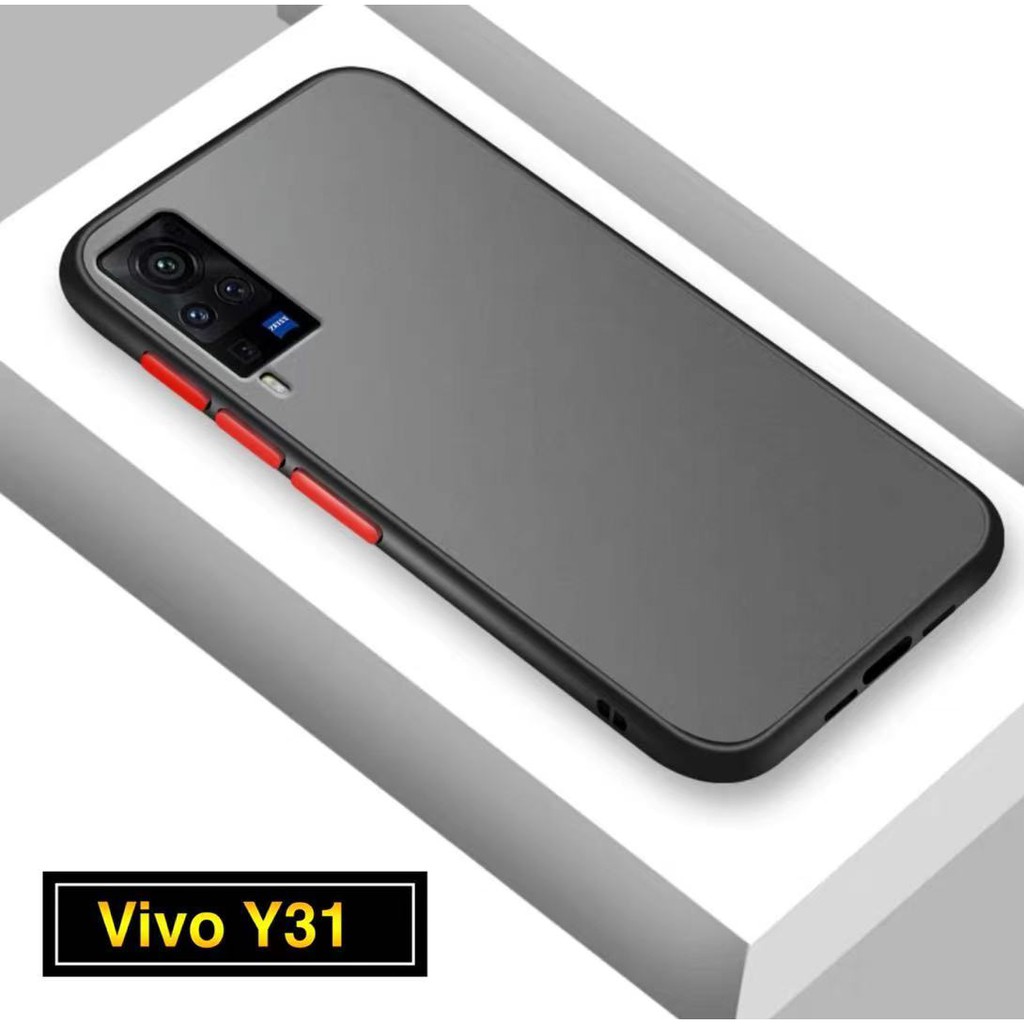 Case Vivo Y31 2021 เคสกันกระแทก ปุ่มสีผิวด้าน กันลอยกล้อง ขอบนิ่มหลังขุ่น เคสโทรศัพท์ vivo Y31 พร้อมส่ง [ ส่งจากไทย ]