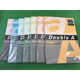 กระดาษสีถ่ายเอกสาร A4 80แกรม 100แผ่น double A ดับเบิ้ล เอ