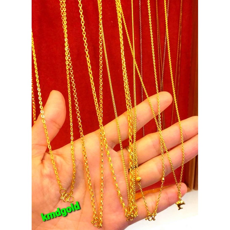 KMDGold สร้อยคอทองแท้96.5% นำ้หนักครึ่งสลึง สินค้าขายได้จำนำได้ พร้อมใบรับประกันสินค้า