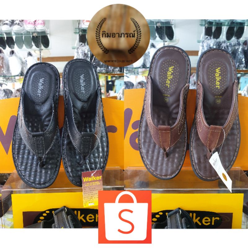Walker 696  รหัส WB696 รองเท้าหนังแท้ หูหนีบ สำหรับผู้ชาย