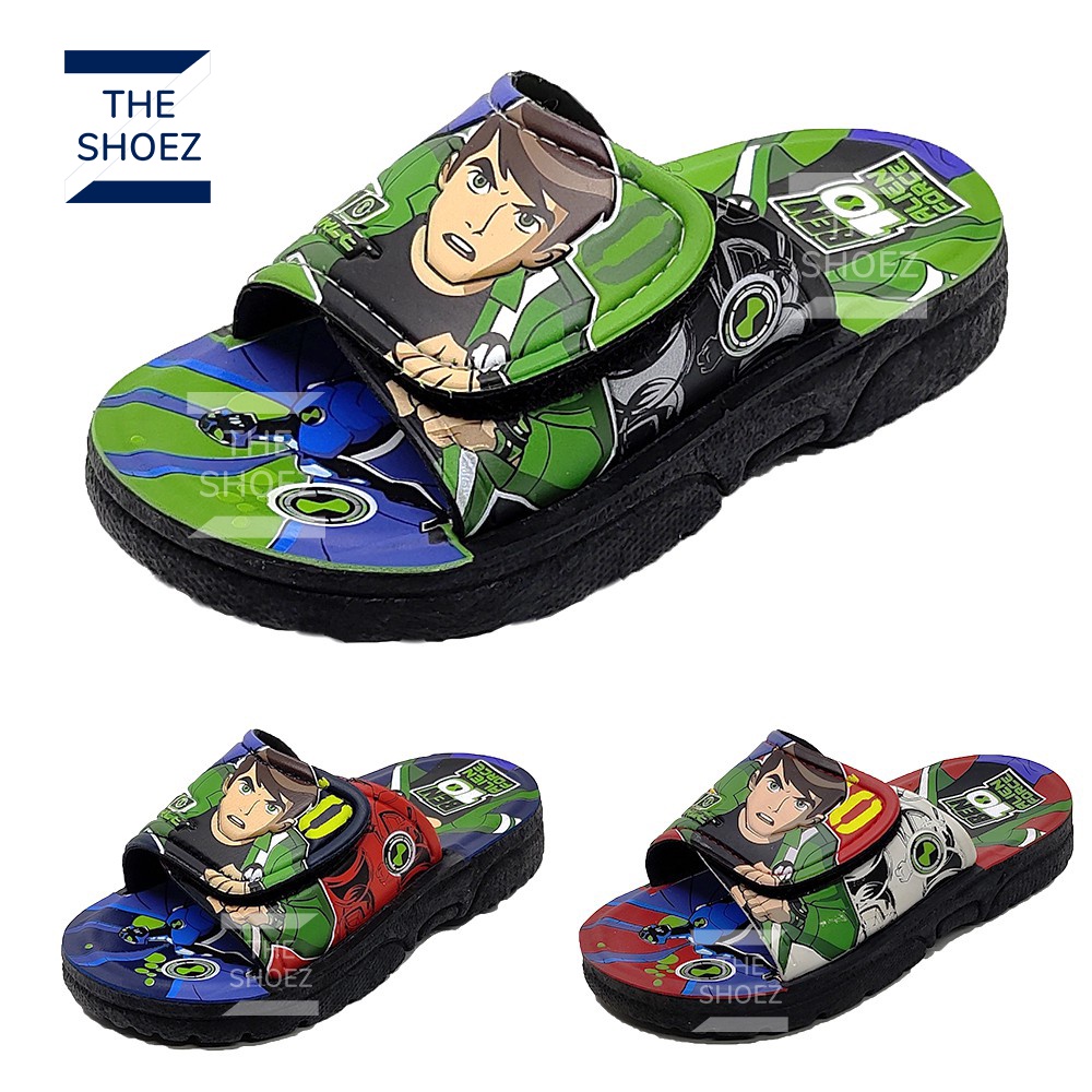 รองเท้าแตะเด็ก เท้าอูมใส่ได้ เท้าผอมใส่ได้ ลายเบนเทน ลิขสิทธิ์แท้ Kenta รองเท้าเด็กผู้ชาย BT327