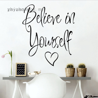 Zhizhong Believe in yourself Word Quote สติกเกอร์ติดผนังห้องนอน ห้องนั่งเล่น รายการตกแต่ง