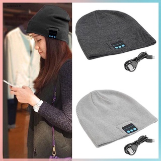 ⚡ส่วนลดใหญ่⚡Men Smart Wireless Music Warm Knitted Beanie Hat Headphones Cap