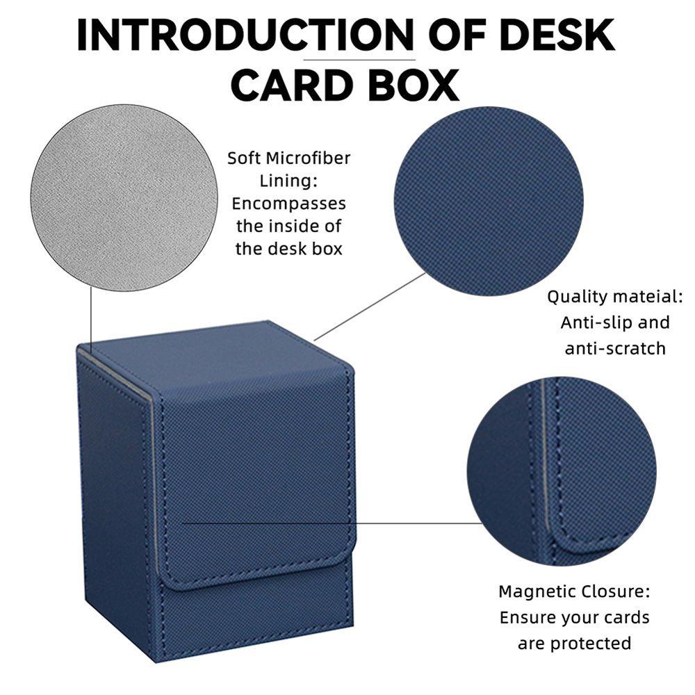 DESMNDRI Deck Box การ์ดเกม 100 + คอลเลกชันเกม MTG หนัง PU ของขวัญกล่องของเล่นกล่องเก็บการ์ด