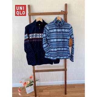 UNIQLO เสื้อกันหนาวขนนุ่ม ป้าย M อก38 ยาว 23 สภาพใหม่