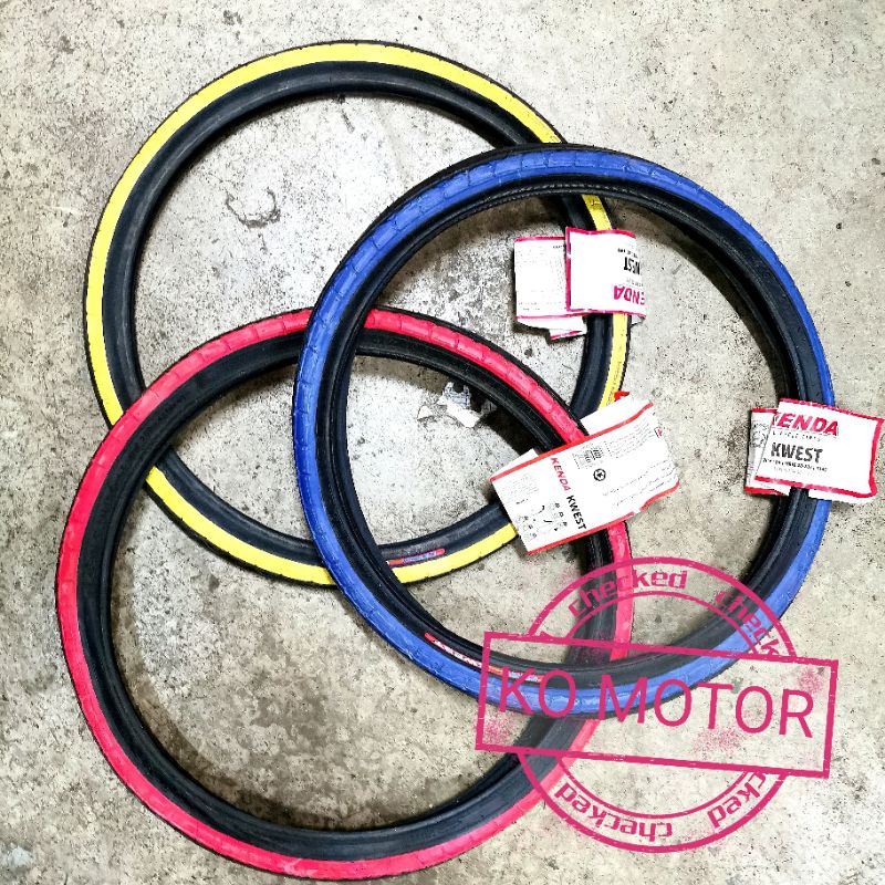 ยางนอก จักรยาน BMX MTB รถพับ 20" 20x1.50 ขอบสี Kenda  (1 เส้น)​