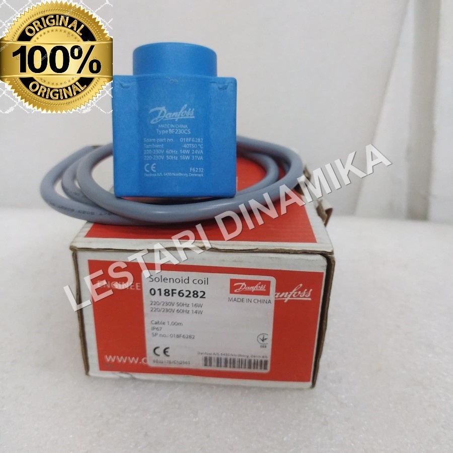 คอยล์โซลินอยด์ Danfoss 220/230V 50/60hz 14/15watt 018F6282