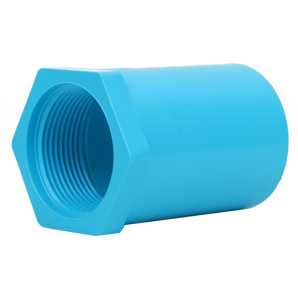 ท่อประปา ข้อต่อ ท่อน้ำ ท่อPVC ข้อต่อตรงเกลียวใน-หนา SCG 1 1/2" สีฟ้า FPT STRAIGHT PVC SOCKET SCG 1 1/2" LIGHT BLUE