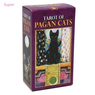 Super 78 Cards Deck Tarot Of Pagan Cats Full English Family Party Board Game Oracle Cards Astrology Divination Fate Card