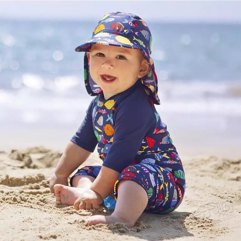 ASE (1-8y) Selangor Kids กางเกงว่ายน้ําเด็กชาย Fish ocean design Swimming suit (NO HAT)