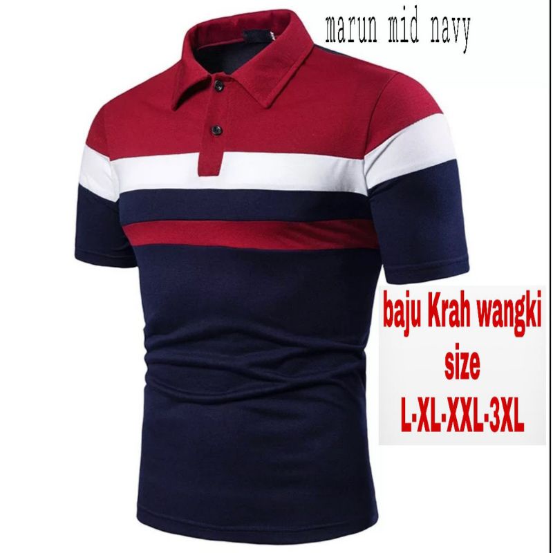 TC87 3 สี/ZERO SIZE L-XL-XXL-3XL/KRAH WANGKI เสื้อยืดแขนสั้นผู้ชาย