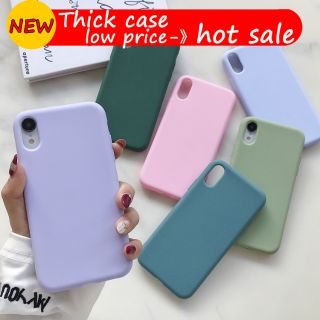 QHY - Blue Green Solid color soft silicone mobile phone case compatible for iphone 7 8 plus X XS XR 11 12 13 14 pro max business